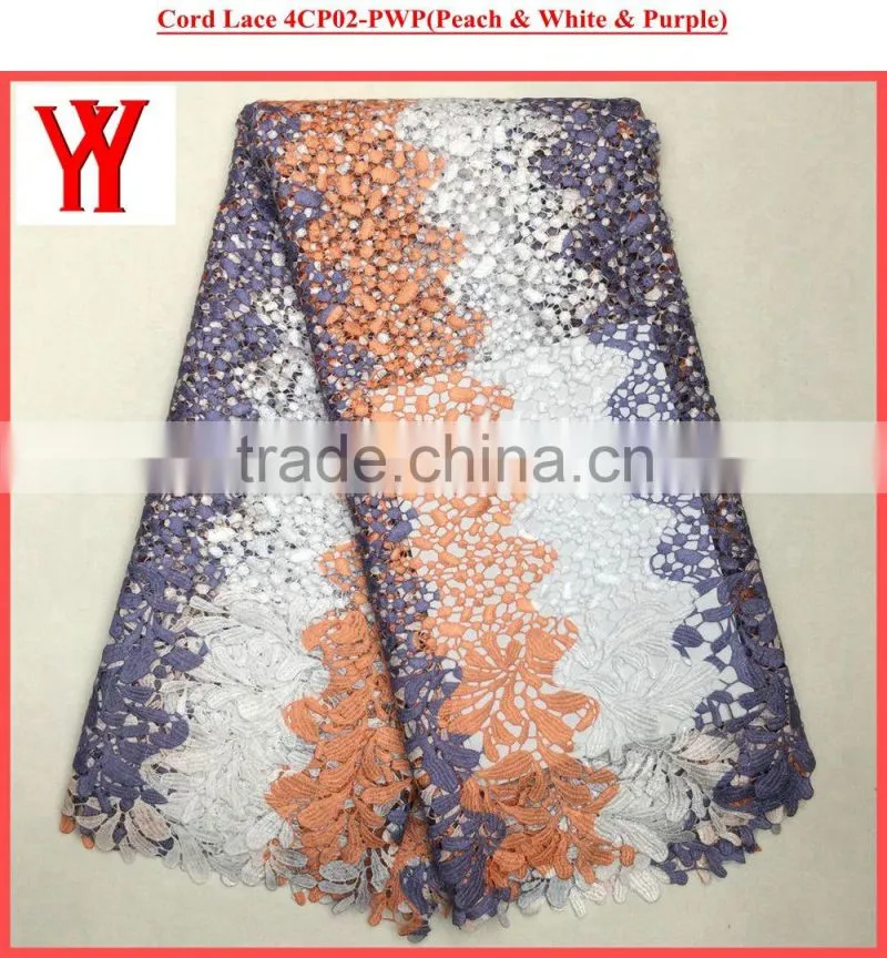 Hot selling african embroidery lace cord lace fabric supplier indian fabric wholesale