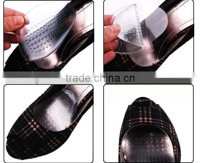 Wholesale high heel arch sopport insoles relief foot pain silicone foot pads