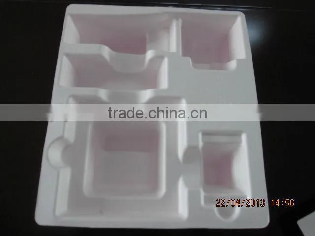 2014 Zhuhai Factory Biodegradable Hamhoo Products Paper Cosmetic Packaging Recyclable Bagasse Molded Paper Pulp Tray Packaging