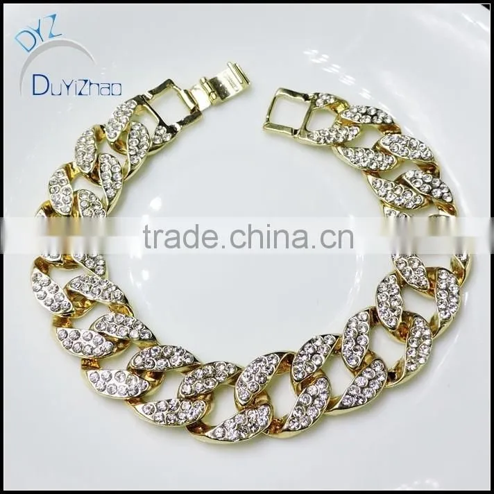 hip hop gold cuban chains, diamond men's cuban chain necklace