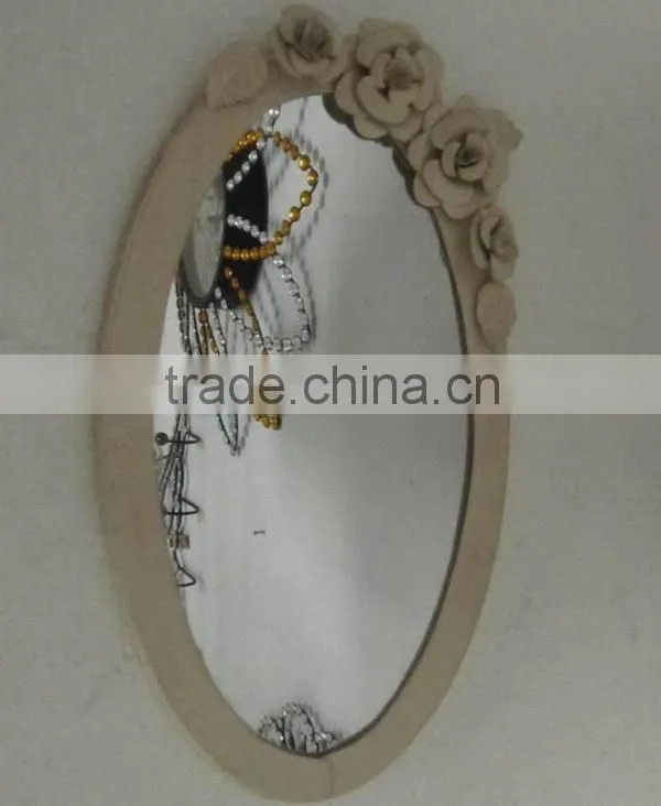 Vintage cream decorative wall small mirror