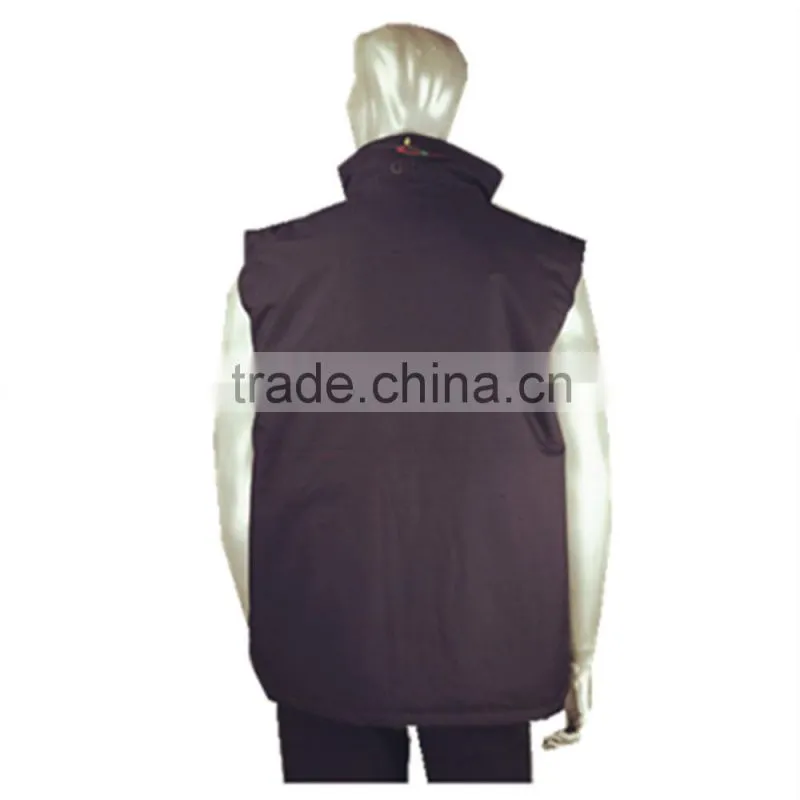 Black Color Mens Padded Sleeveless Work Safety Vest