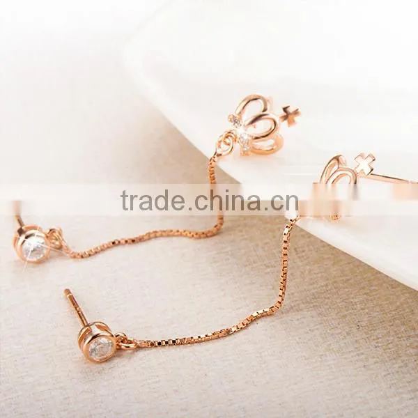 Cheap jewelry wholesale ear stud with flower shaped earrings