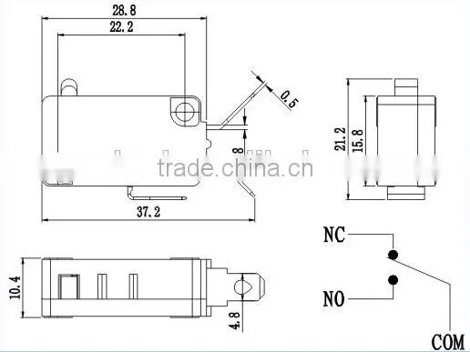 KW01 SNAP action micro switch