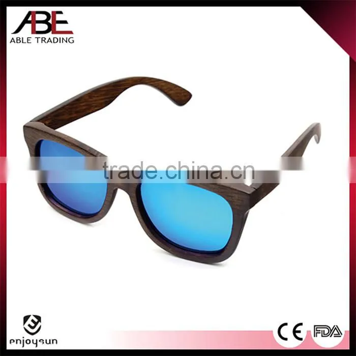2016 classic square UV400 lens custom Italy design bamboo wooden polarized sunglasses sun glass