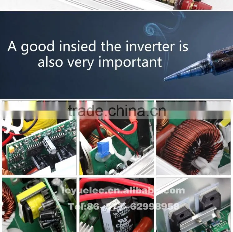 High efficiency 1200W dc to ac 12V/24V input pure sine wave power inverter