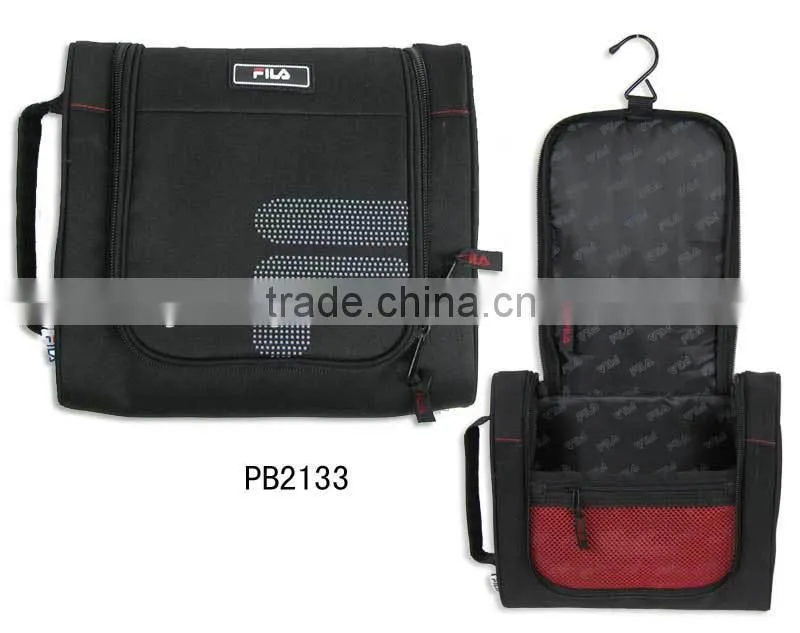 300D polyester Hanging travel men's cosmetic kit