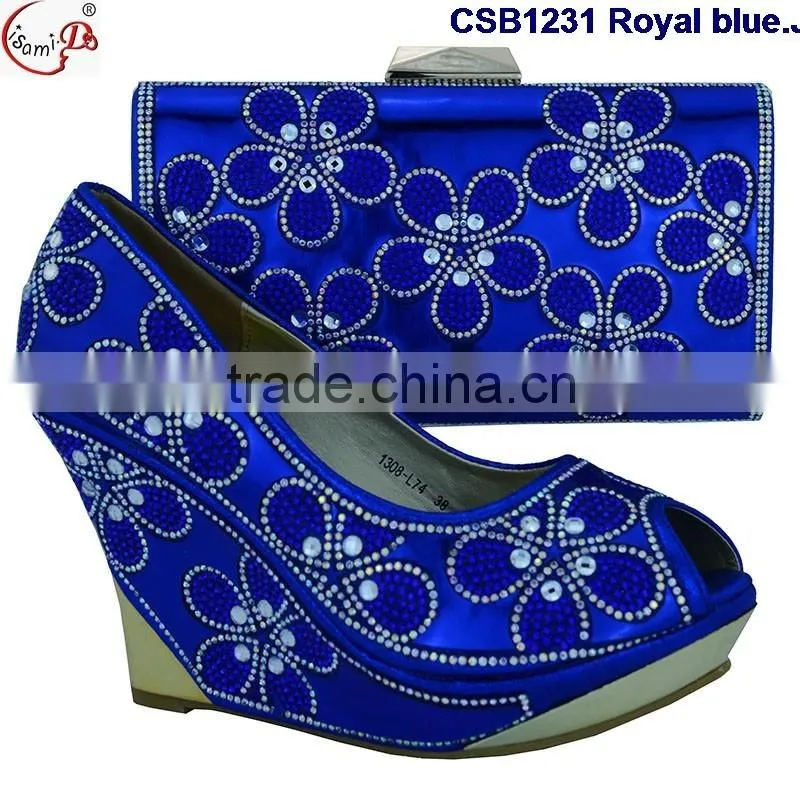 CSB1231 Chowleedee fasion latest fashion woman italy style high heel sandal shoes with matching bag