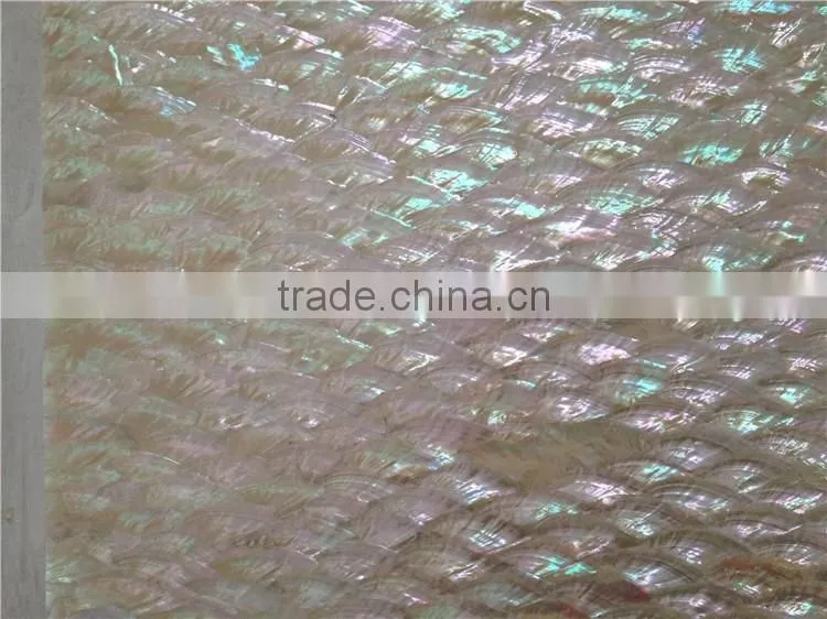 nature white with green Donkey'-ear mother of pearl paua shell sheet