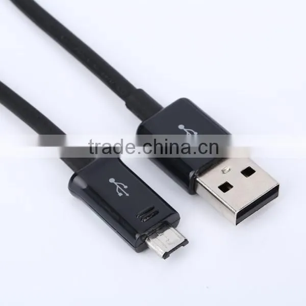 Competitive price original black double sided micro usb data cable for samsung