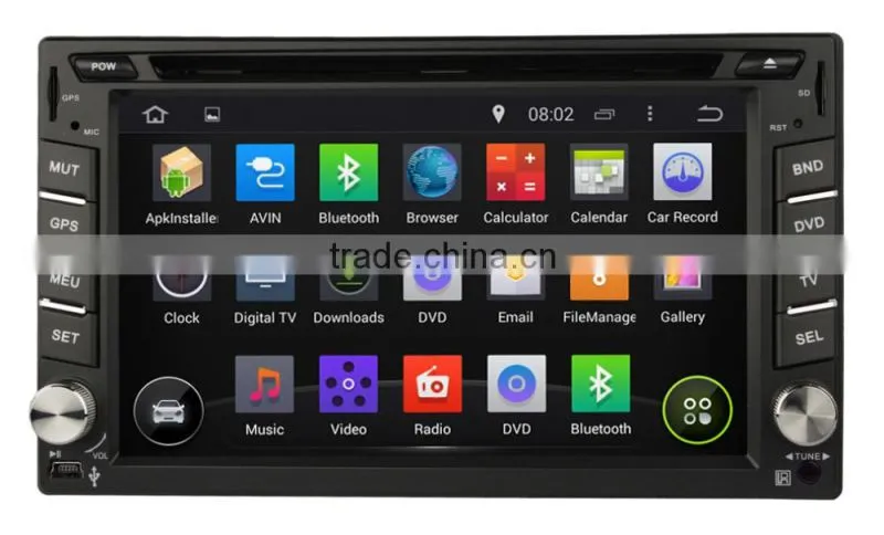 High quality 2din universal dvd android 5.1.1 car dvd with gps