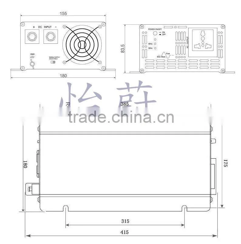 High Efficiency Car Power Inverter 1200W (SPHS 1200)