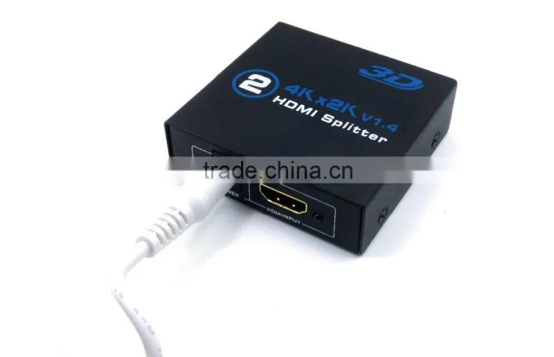 HD MI 2.0 Splitter 4K 1080P port H DMI Splitter 1 in 2 0ut Audio Video Converter Support HDCP 3D with 5V Power adpter
