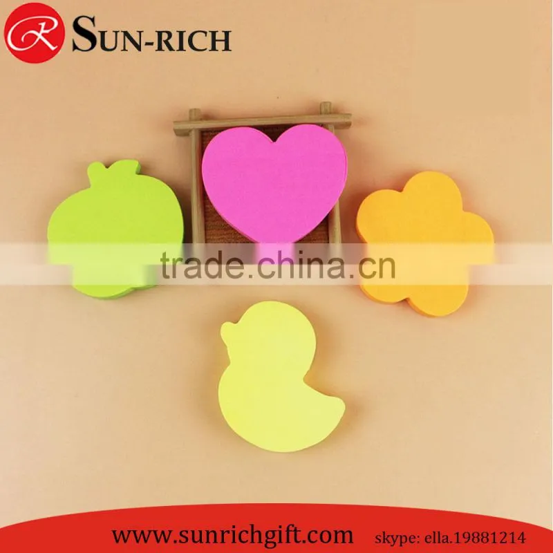 Custom heart apple flower shape sticky notes post notes