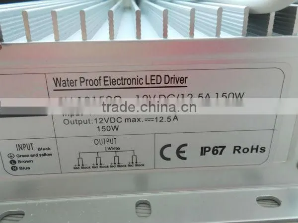 waterproof led 150w power supply 12v with ce,rohs,saa,c-tick