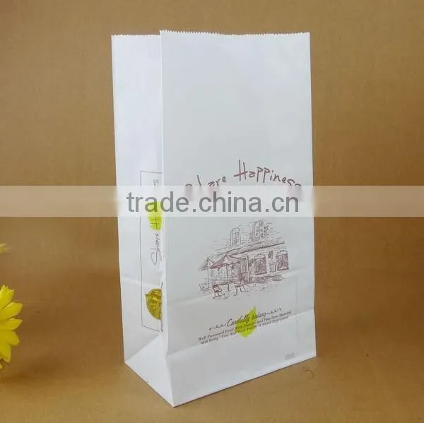 Custom Cheap White/Brown Kraft Paper Bag