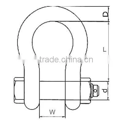 Grade S Bow Shackle with Safety Pin