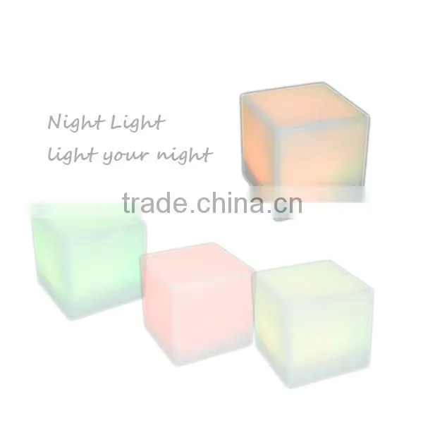 battery operated color changing flower shape led night light for home decoration