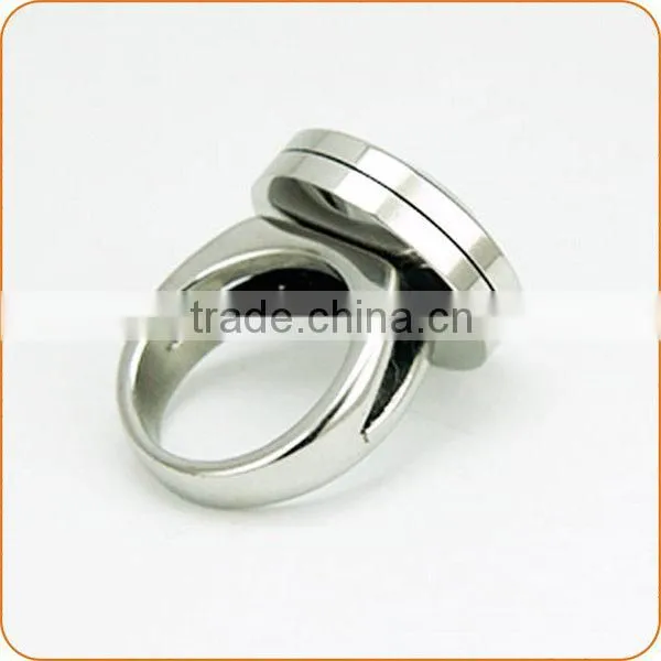 Wholesale Stainless steel glass locket ring