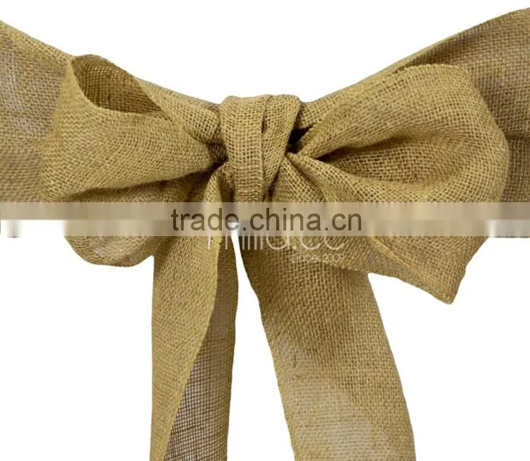 Burlap chair sash