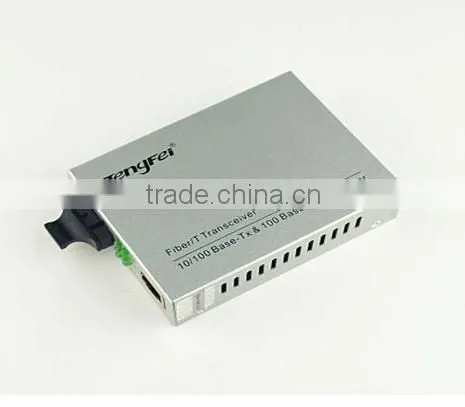 In stock 10/100M single fiber single mode SC, 9V 12V dc media converter