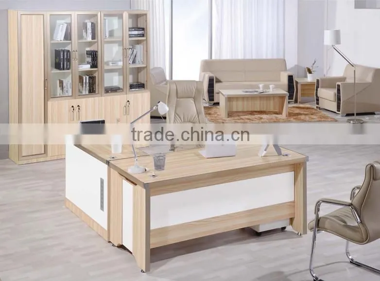 fashionable L shape wooden executive office table
