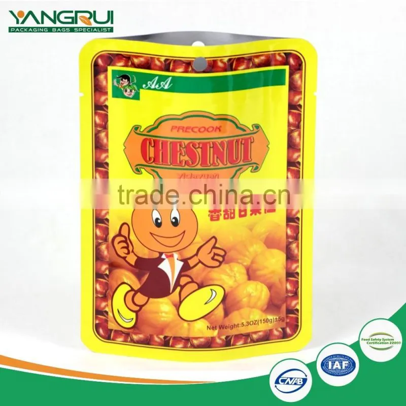 High quality standing up zipper pouch for food