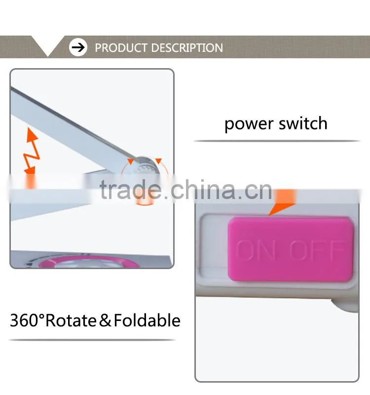 2016 new solar rechargeable book lamp led