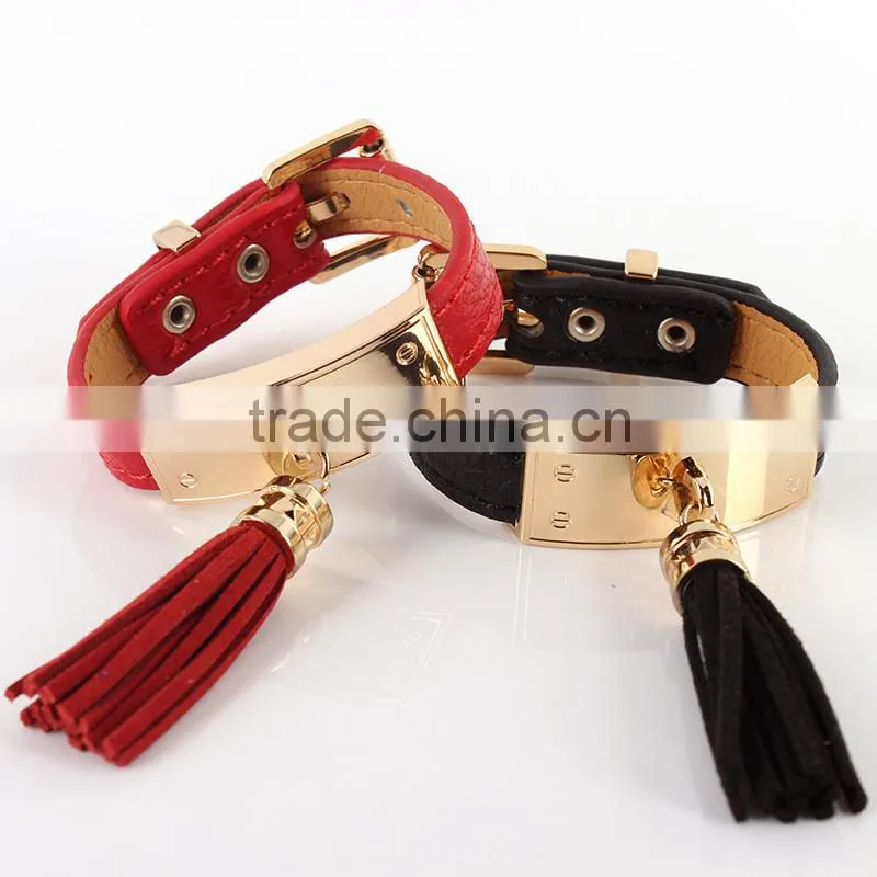 Woman Adjustable Size Leather Bracelet