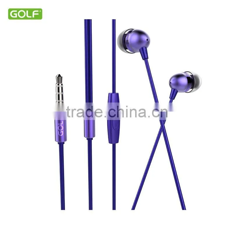 Handsfree Stereo Mobile Phone Earphone In Ear Corded Metal Earphone Made In China