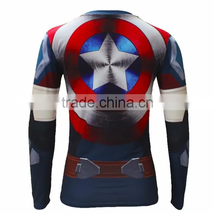 2016 new latest shirt designs for men's t shirt compression sports printing t-shirt custom t shirt print