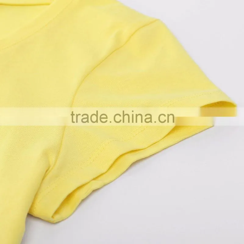 fashion short sleeve o-neck collar full-size fancy printing bamboo fiber women T-shirt
