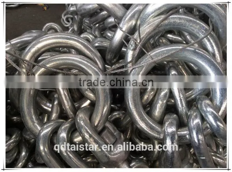 hot dip galvanized round link chain with swivel