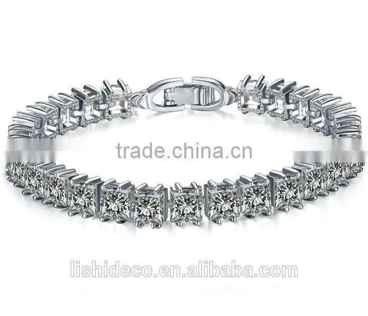 2016Lateste Chinese Factory Stone Bracelet Luxury Fashion Brass Crystal Bracelet Jewelry For Sale