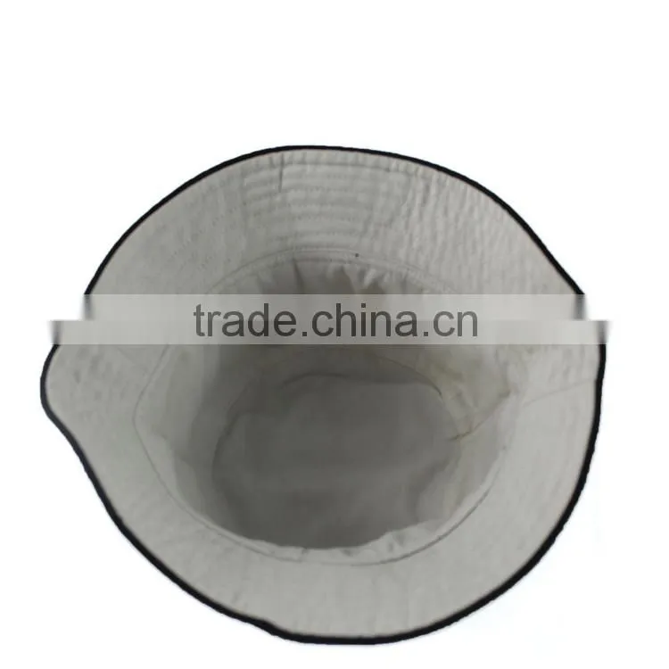 wholesale blank fabric headwear bucket hat with white dots