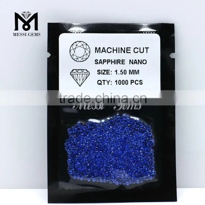 Synthetic Loose Stone 1.5mm Round Sapphire Nano Gems