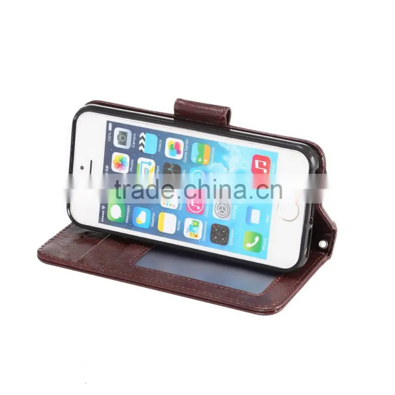 In Stock Leather Case Luxury Leather Mobile Phone Case Stand Leather Case for iphone