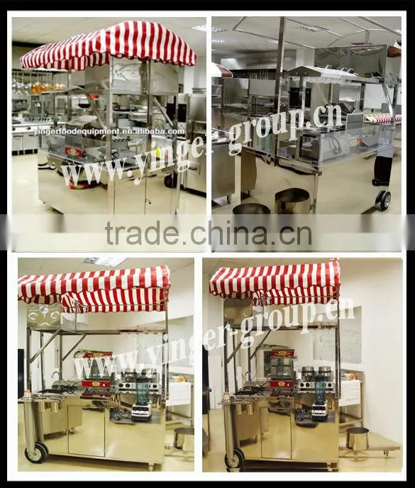 factory price stainless steel mobile espresso coffee cart