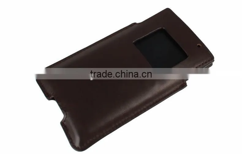 SIKAI High quality Genuine Leather Pouch Case Cover For Blackberry Priv Pouch Case with View window