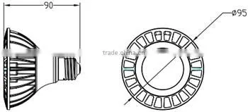 led spotlights for trucks par30 bulbs UL,cUL,energy star certified 3 years warranty