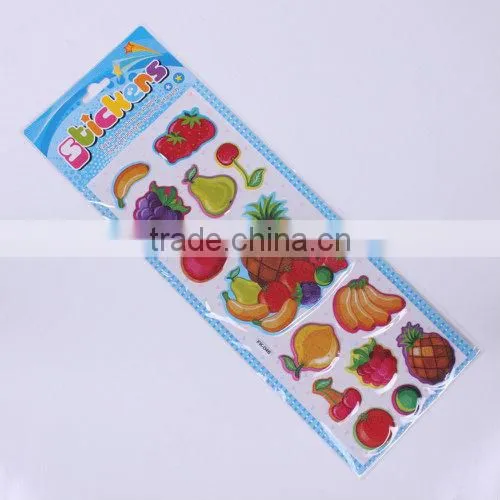 Cute cartoon puffy kids sticker sheets