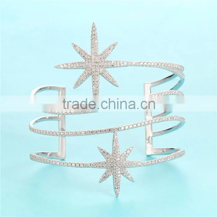 925 Silver Jamaica Bangle Bracelets FB054A