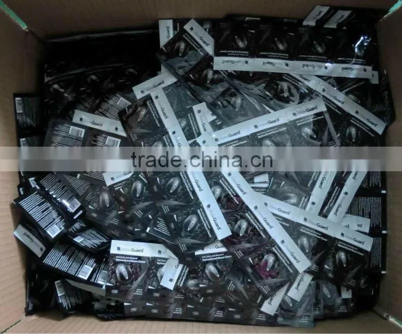 single pack laptop computer screen cleaning wet wipe cloth, branded lcd screen keyboard cleaner