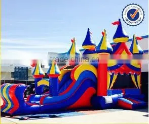PVC Material inflatable castle bouncey with water
