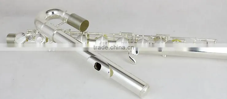 bass flute silver plated C key offset G key