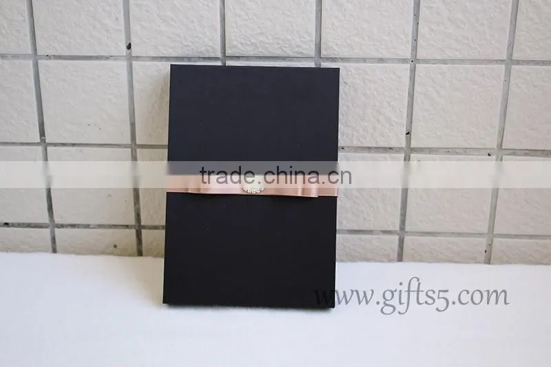 Custom Handmade Luxury Black wedding invitation gift boxes