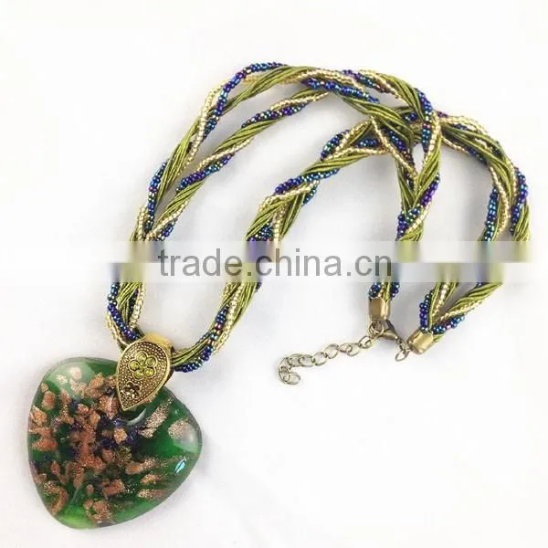 European Fashion Women Glass Necklace 2016