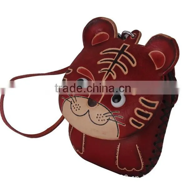 Wholesale High quality Pure hand-made genuine leathter animal coin purse