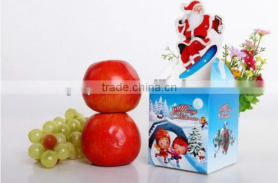 round empty decorative christmas gift box