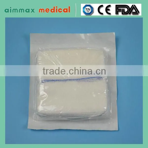4 ply Medical gauze swabs pads in wound dressing 7.5x7.5cm